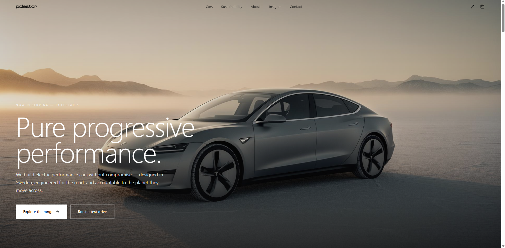 Polestar · Hero site